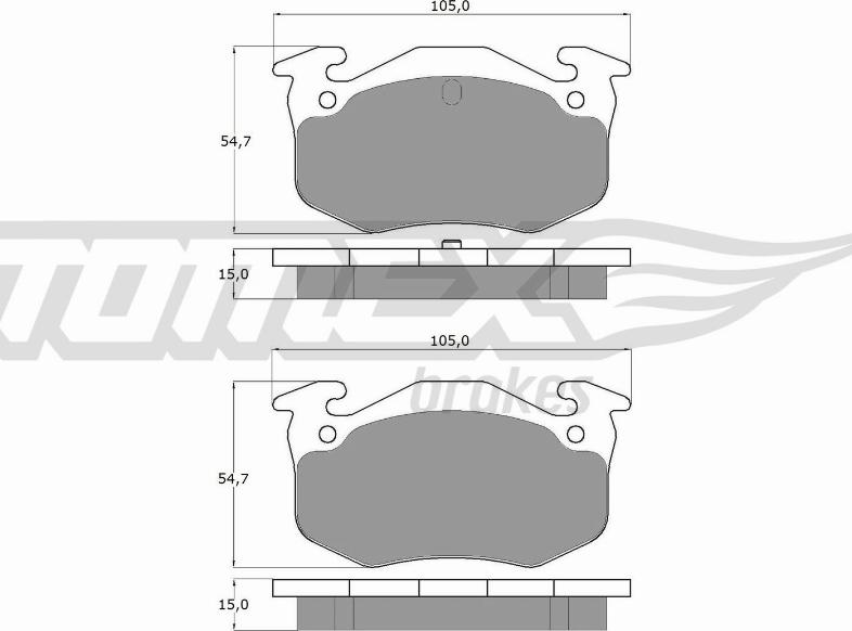 TOMEX brakes TX 10-501 - Bremžu uzliku kompl., Disku bremzes www.autospares.lv