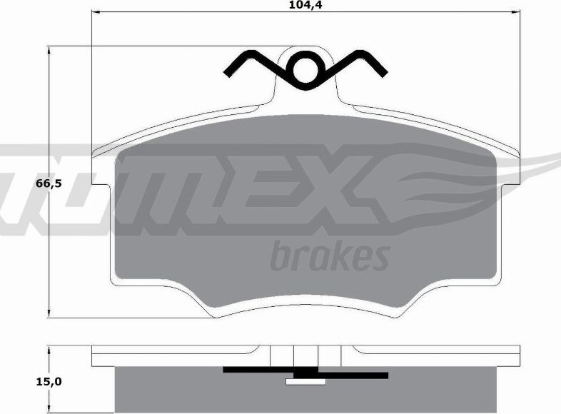 TOMEX brakes TX 10-58 - Тормозные колодки, дисковые, комплект www.autospares.lv