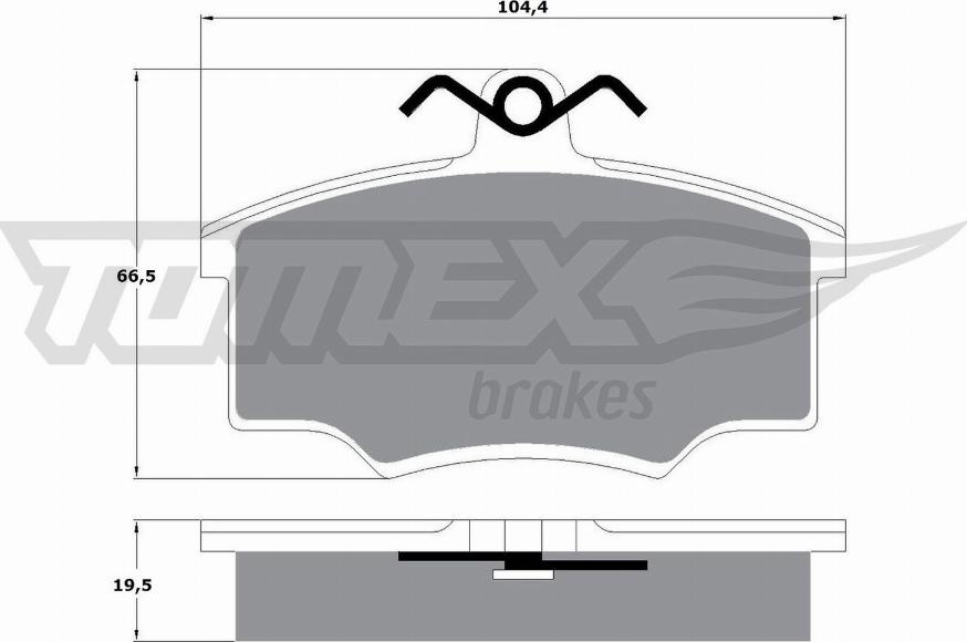 TOMEX brakes TX 10-57 - Bremžu uzliku kompl., Disku bremzes www.autospares.lv