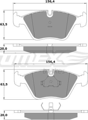 TOMEX brakes TX 10-69 - Bremžu uzliku kompl., Disku bremzes autospares.lv