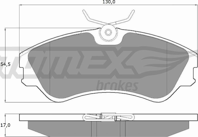 TOMEX brakes TX 10-651 - Bremžu uzliku kompl., Disku bremzes www.autospares.lv