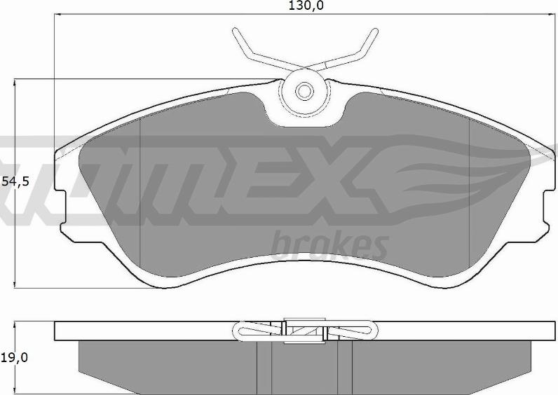 TOMEX brakes TX 10-65 - Bremžu uzliku kompl., Disku bremzes www.autospares.lv