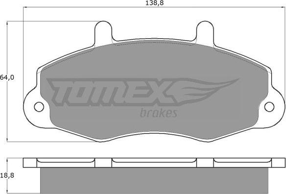 TOMEX brakes TX 10-66 - Bremžu uzliku kompl., Disku bremzes autospares.lv