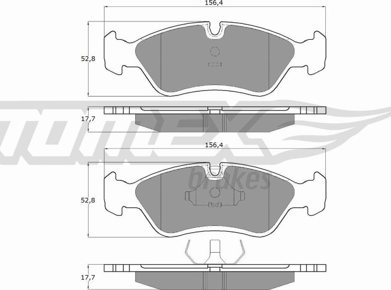 TOMEX brakes TX 10-68 - Тормозные колодки, дисковые, комплект www.autospares.lv