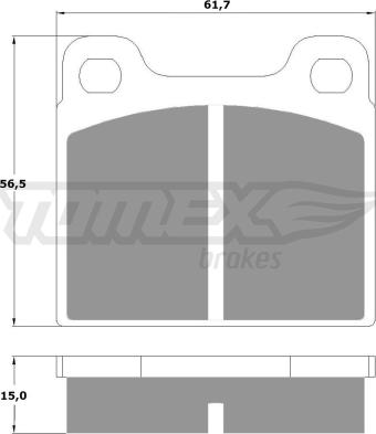 TOMEX brakes TX 10-19 - Тормозные колодки, дисковые, комплект www.autospares.lv