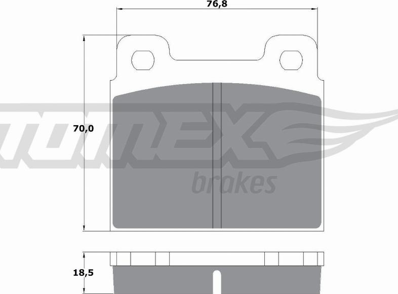 TOMEX brakes TX 10-181 - Bremžu uzliku kompl., Disku bremzes www.autospares.lv