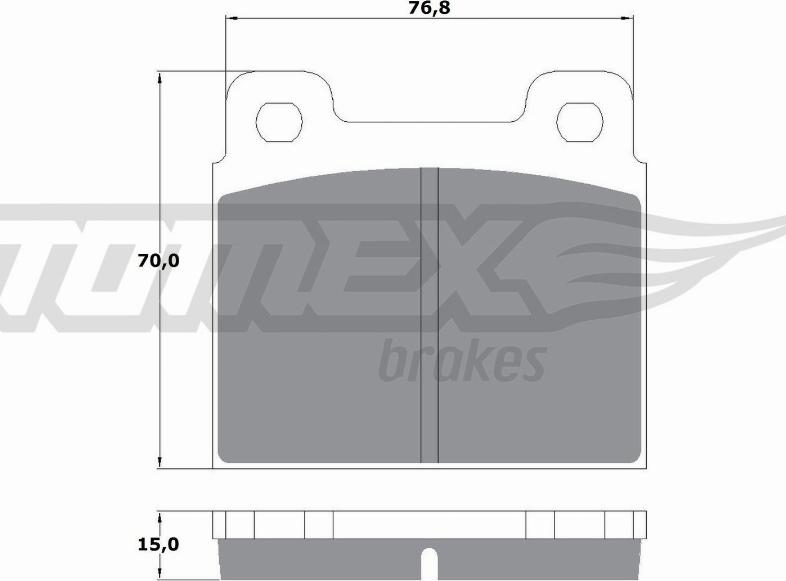 TOMEX brakes TX 10-18 - Brake Pad Set, disc brake www.autospares.lv