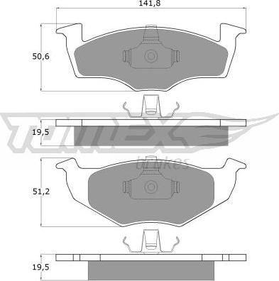 TOMEX brakes TX 10-86 - Bremžu uzliku kompl., Disku bremzes www.autospares.lv