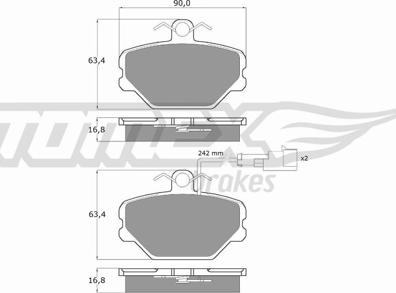 TOMEX brakes TX 10-392 - Тормозные колодки, дисковые, комплект www.autospares.lv