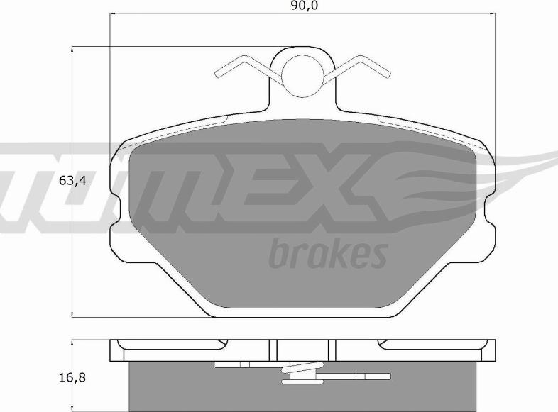 TOMEX brakes TX 10-39 - Brake Pad Set, disc brake www.autospares.lv