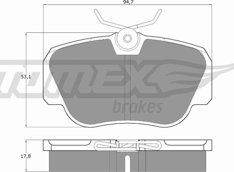 TOMEX brakes TX 10-38 - Bremžu uzliku kompl., Disku bremzes www.autospares.lv