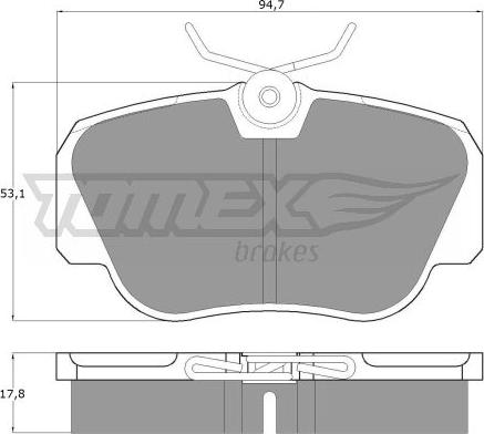 TOMEX brakes TX 10-38 - Brake Pad Set, disc brake www.autospares.lv