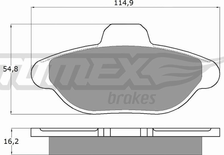 TOMEX brakes TX 10-33 - Brake Pad Set, disc brake www.autospares.lv