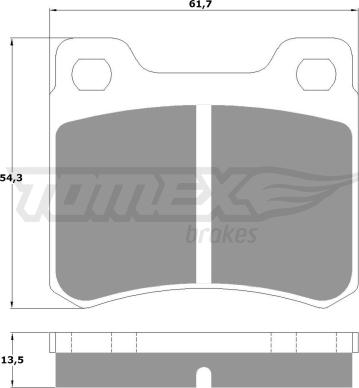 TOMEX brakes TX 10-37 - Brake Pad Set, disc brake www.autospares.lv