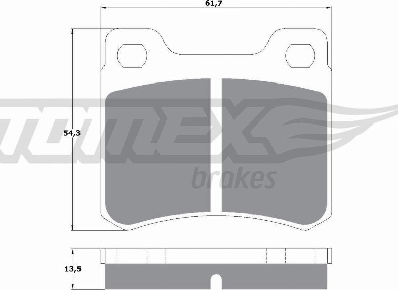 TOMEX brakes TX 10-37 - Bremžu uzliku kompl., Disku bremzes autospares.lv