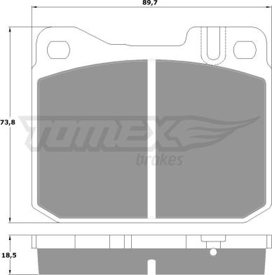 TOMEX brakes TX 10-224 - Bremžu uzliku kompl., Disku bremzes www.autospares.lv