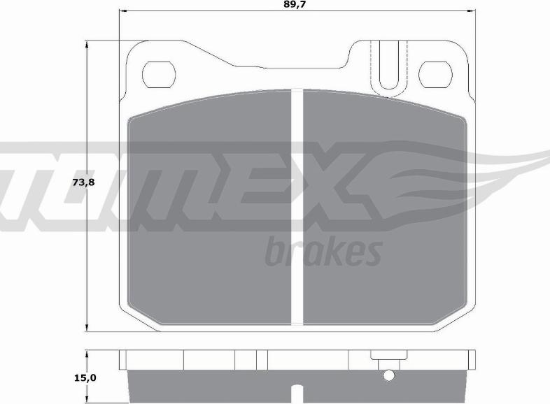 TOMEX brakes TX 10-22 - Bremžu uzliku kompl., Disku bremzes autospares.lv