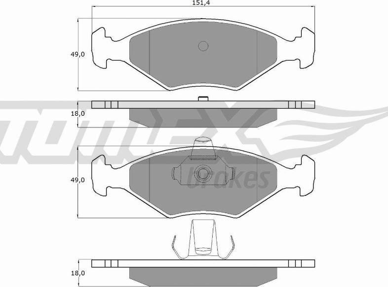 TOMEX brakes TX 10-793 - Bremžu uzliku kompl., Disku bremzes www.autospares.lv