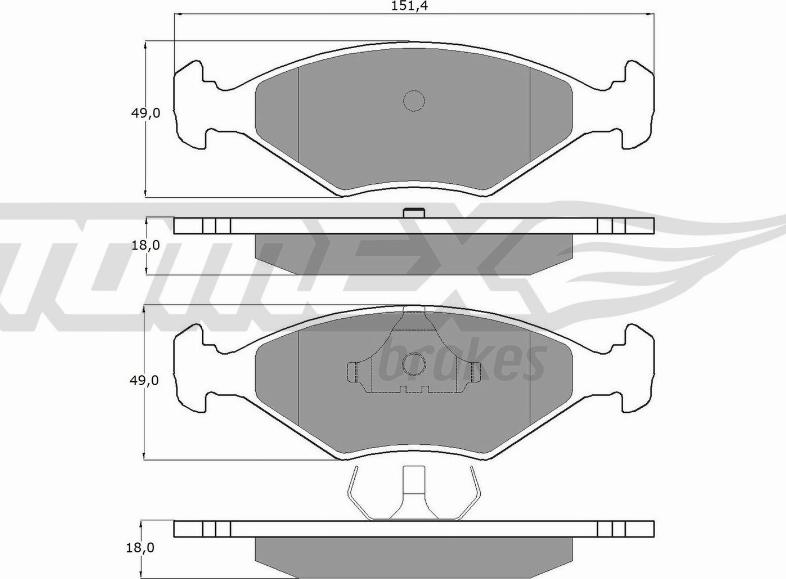 TOMEX brakes TX 10-79 - Bremžu uzliku kompl., Disku bremzes www.autospares.lv