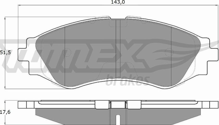 TOMEX brakes TX 10-74 - Тормозные колодки, дисковые, комплект www.autospares.lv