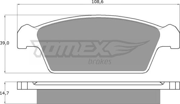 TOMEX brakes TX 10-75 - Bremžu uzliku kompl., Disku bremzes autospares.lv