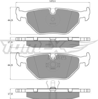 TOMEX brakes TX 10-70 - Bremžu uzliku kompl., Disku bremzes www.autospares.lv