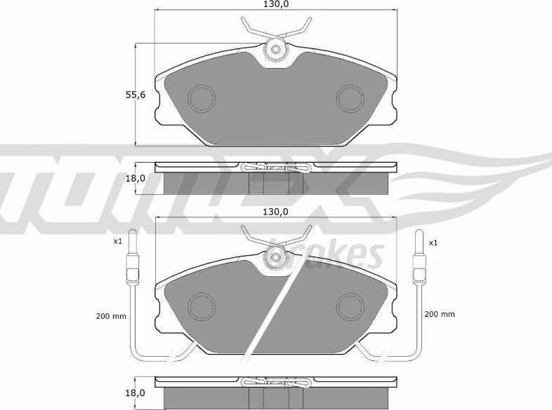 TOMEX brakes TX 10-77 - Bremžu uzliku kompl., Disku bremzes autospares.lv