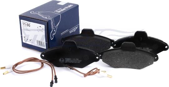 TOMEX brakes TX 11-90 - Brake Pad Set, disc brake www.autospares.lv