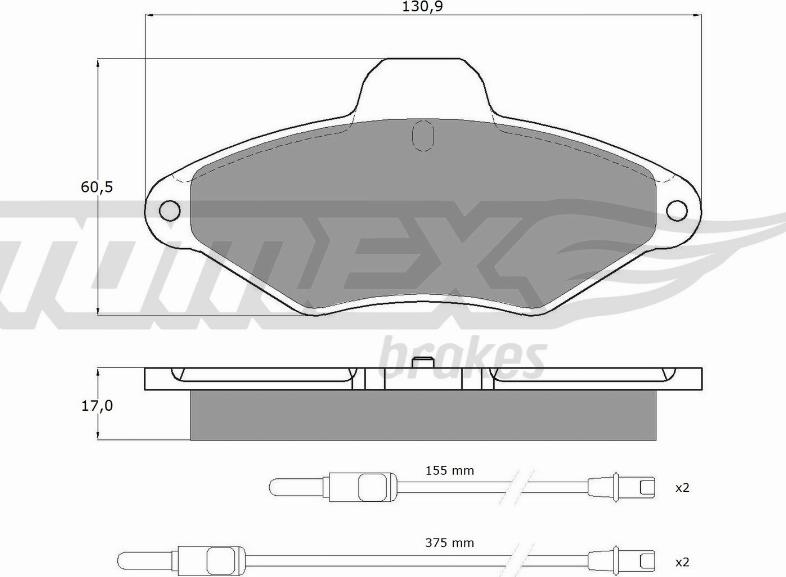 TOMEX brakes TX 11-90 - Тормозные колодки, дисковые, комплект www.autospares.lv