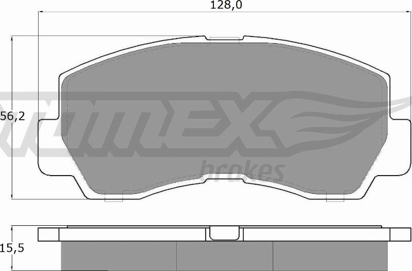 TOMEX brakes TX 11-45 - Тормозные колодки, дисковые, комплект www.autospares.lv