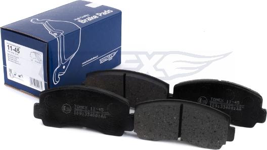 TOMEX brakes TX 11-45 - Bremžu uzliku kompl., Disku bremzes www.autospares.lv