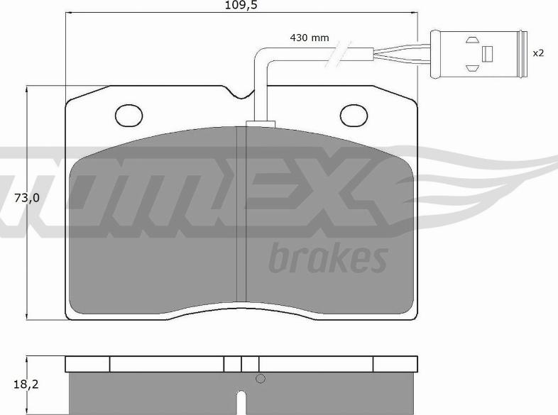 TOMEX brakes TX 11-40 - Bremžu uzliku kompl., Disku bremzes autospares.lv