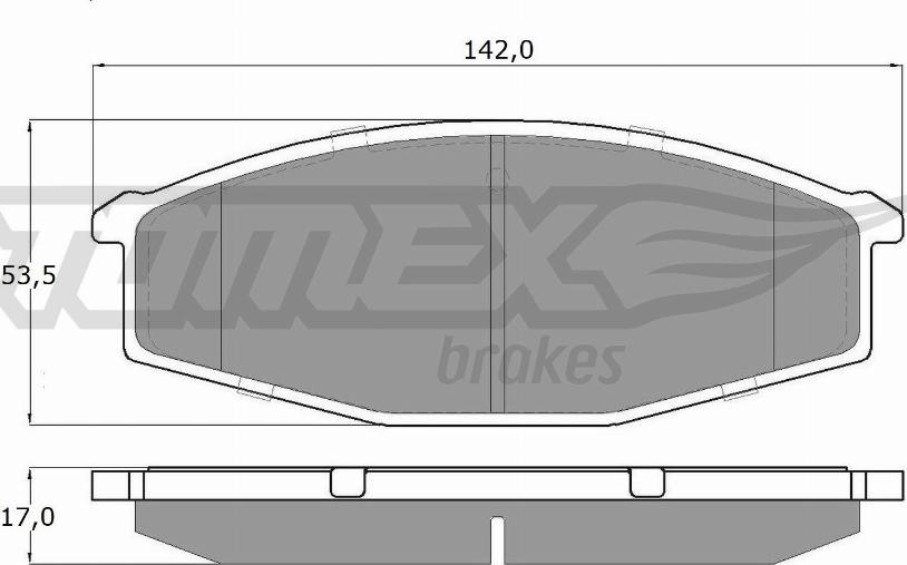 TOMEX brakes TX 11-56 - Bremžu uzliku kompl., Disku bremzes www.autospares.lv