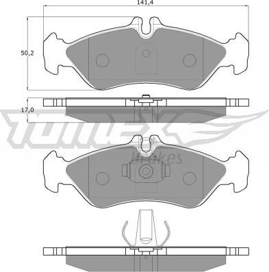 TOMEX brakes TX 11-50 - Bremžu uzliku kompl., Disku bremzes autospares.lv