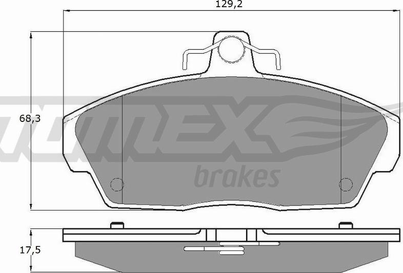 TOMEX brakes TX 11-511 - Brake Pad Set, disc brake www.autospares.lv