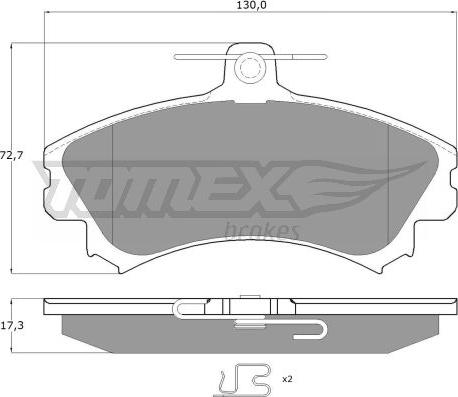 TOMEX brakes TX 11-521 - Bremžu uzliku kompl., Disku bremzes autospares.lv