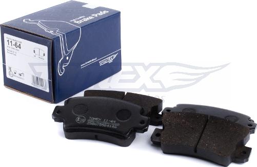 TOMEX brakes TX 11-64 - Тормозные колодки, дисковые, комплект www.autospares.lv