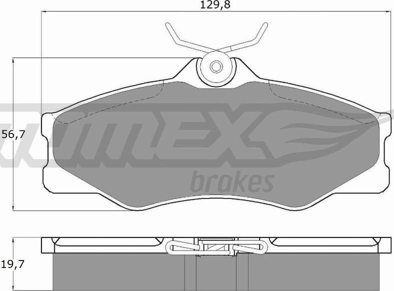 TOMEX brakes TX 11-66 - Bremžu uzliku kompl., Disku bremzes www.autospares.lv