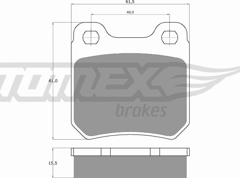 TOMEX brakes TX 11-61 - Bremžu uzliku kompl., Disku bremzes autospares.lv