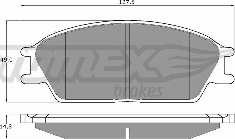 TOMEX brakes TX 11-06 - Brake Pad Set, disc brake www.autospares.lv