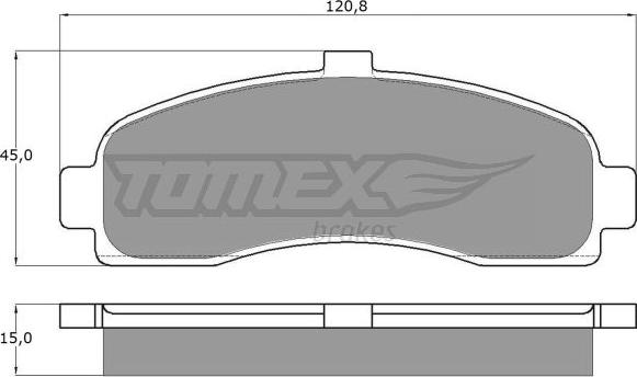 TOMEX brakes TX 11-10 - Bremžu uzliku kompl., Disku bremzes www.autospares.lv