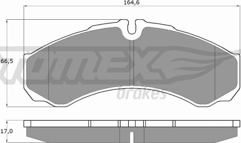 TOMEX brakes TX 11-11 - Bremžu uzliku kompl., Disku bremzes autospares.lv