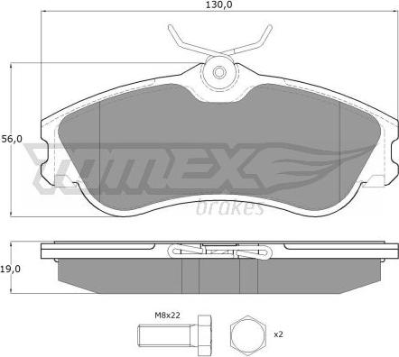 TOMEX brakes TX 11-121 - Bremžu uzliku kompl., Disku bremzes www.autospares.lv