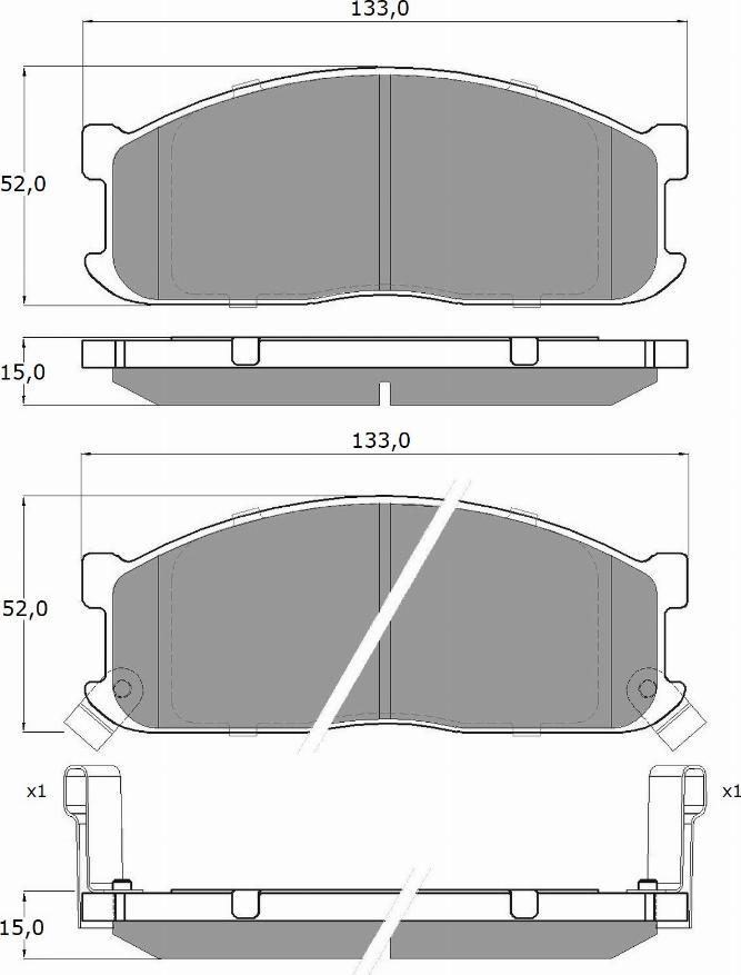 TOMEX brakes TX 11-17 - Bremžu uzliku kompl., Disku bremzes www.autospares.lv