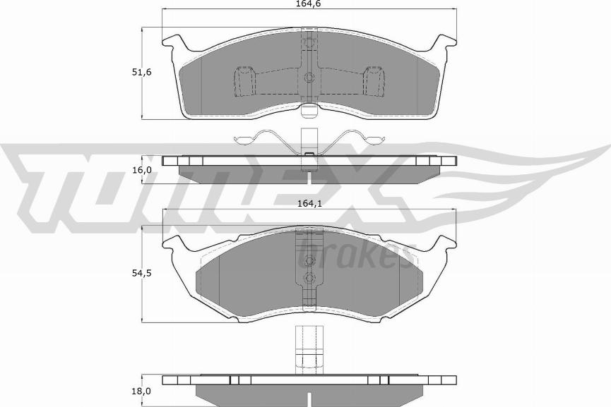 TOMEX brakes TX 11-81 - Bremžu uzliku kompl., Disku bremzes autospares.lv