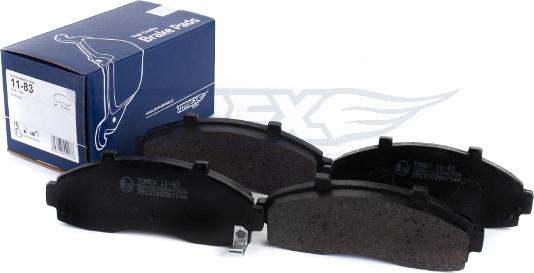 TOMEX brakes TX 11-83 - Bremžu uzliku kompl., Disku bremzes www.autospares.lv