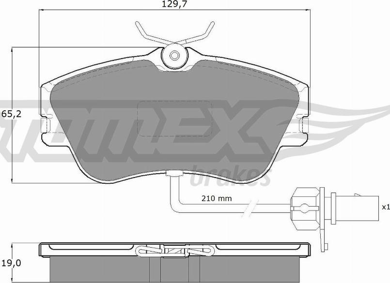 TOMEX brakes TX 11-821 - Bremžu uzliku kompl., Disku bremzes www.autospares.lv