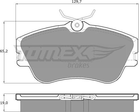 TOMEX brakes TX 11-82 - Bremžu uzliku kompl., Disku bremzes autospares.lv