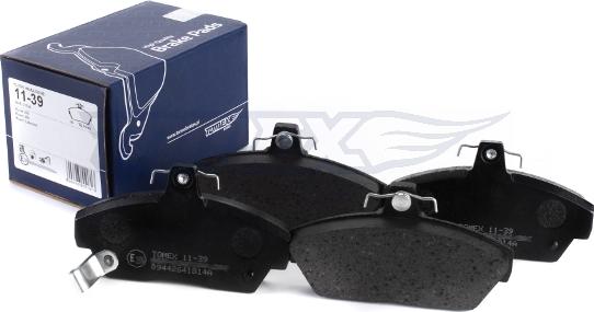 TOMEX brakes TX 11-39 - Тормозные колодки, дисковые, комплект www.autospares.lv