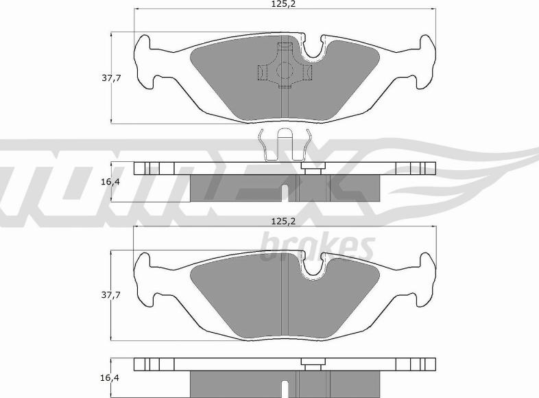 TOMEX brakes TX 11-30 - Bremžu uzliku kompl., Disku bremzes www.autospares.lv